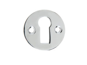 Frelan Hardware Standard Profile Round Escutcheon, Polished Chrome