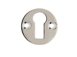 Frelan Hardware Standard Profile Round Escutcheon, Polished Nickel