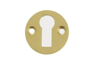 Frelan Hardware Standard Profile Round Escutcheon, Satin Brass