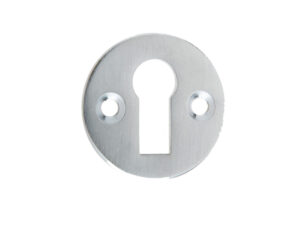 Frelan Hardware Standard Profile Round Escutcheon, Satin Chrome