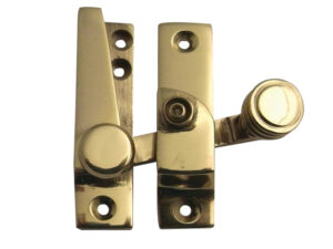 Frelan Hardware Lockable Quadrant Sash Window Fastener, Polished Brass