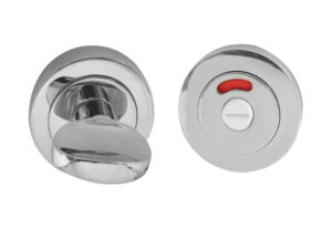 Frelan Hardware Bathroom Turn & Release With Indicator (50Mm X 10Mm), Polished Chrome