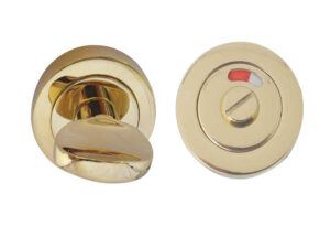 Frelan Hardware Bathroom Turn & Release With Indicator (50Mm X 10Mm), Pvd Stainless Brass