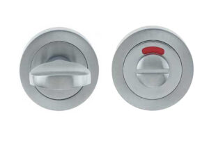 Frelan Hardware Bathroom Turn & Release With Indicator (50Mm X 10Mm), Satin Chrome