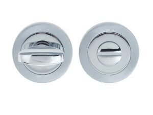 Frelan Hardware Bathroom Turn & Release (50Mm X 10Mm), Dual Finish Polished Chrome & Satin Chrome