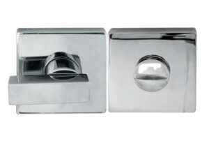 Frelan Hardware Square Bathroom Turn & Release (50Mm X 10Mm), Polished Chrome