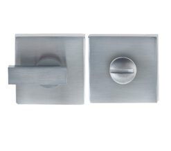 Frelan Hardware Square Bathroom Turn & Release (50Mm X 10Mm), Satin Chrome