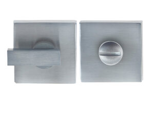 Frelan Hardware Square Bathroom Turn & Release (50Mm X 10Mm), Satin Chrome