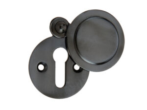 Frelan Hardware Standard Profile Round Covered Escutcheon, Dark Bronze