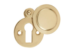 Frelan Hardware Standard Profile Round Covered Escutcheon, Polished Brass