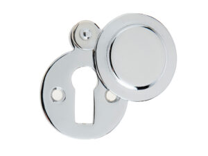 Frelan Hardware Standard Profile Round Covered Escutcheon, Polished Chrome