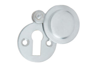 Frelan Hardware Standard Profile Round Covered Escutcheon, Satin Chrome