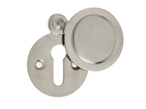 Frelan Hardware Standard Profile Round Covered Escutcheon, Satin Nickel