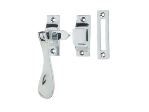 Frelan Hardware Hook And Mortice Casement Fastener, Polished Chrome