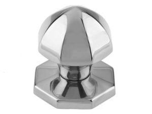 Frelan Hardware Octagonal Centre Door Knob (60Mm Diameter), Polished Chrome