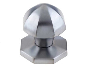 Frelan Hardware Octagonal Centre Door Knob (60Mm Diameter), Satin Chrome