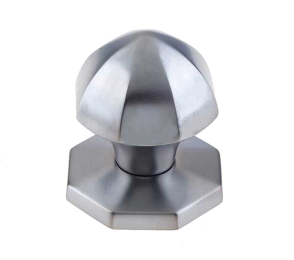 Frelan Hardware Octagonal Centre Door Knob (60Mm Diameter), Satin Chrome