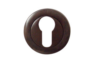 Frelan Hardware Euro Profile Escutcheons, Dark Bronze Finish