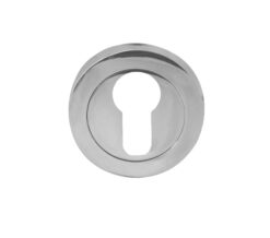 Frelan Hardware Euro Profile Escutcheon, Polished Chrome