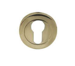 Frelan Hardware Euro Profile Escutcheon, Pvd Stainless Brass