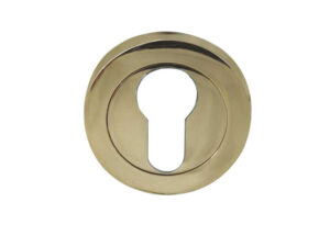 Frelan Hardware Euro Profile Escutcheon, Pvd Stainless Brass