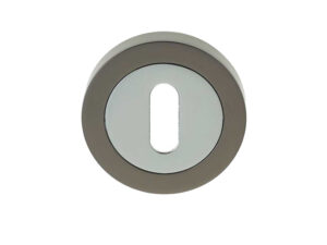 Frelan Hardware Standard Profile Escutcheon, Dual Finish Polished Chrome & Black Nickel