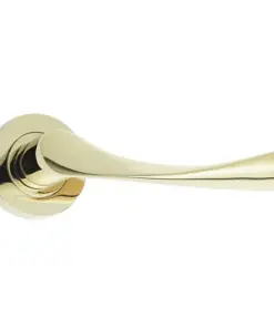 Twirl Door Handle On Rose Pvd Brass