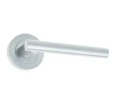 Petra Door Handle On Rose Satin Chrome