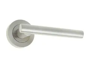 Petra Door Handle On Rose Satin Nickel