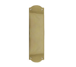 Frelan Hardware Raised Shaped Fingerplate (305Mm X 75Mm), Polished Brass