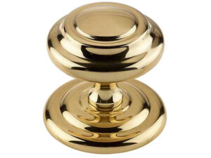 Frelan Hardware Sloane Centre Door Knob (102Mm Diameter), Polished Brass