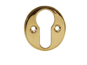 Frelan Hardware Euro Profile Escutcheon (40Mm Diameter), Polished Brass