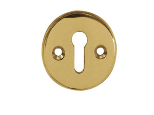 Frelan Hardware Standard Profile Escutcheon (40Mm Diameter), Polished Brass