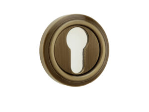 Frelan Hardware Parisian Euro Profile Escutcheon, Antique Bronze