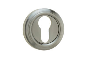 Frelan Hardware Parisian Euro Profile Escutcheon, Satin Nickel