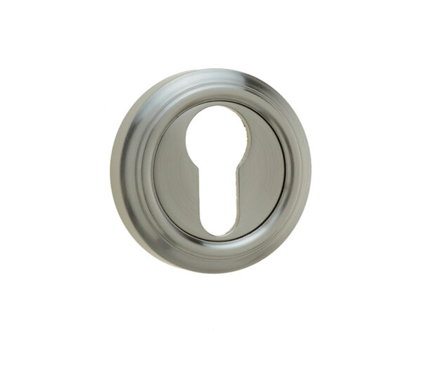 Frelan Hardware Parisian Euro Profile Escutcheon, Satin Nickel