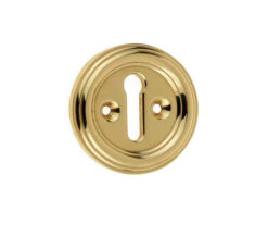 Frelan Hardware Parisian Standard Profile Escutcheon, Polished Brass