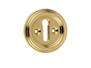 Frelan Hardware Parisian Standard Profile Escutcheon, Polished Brass