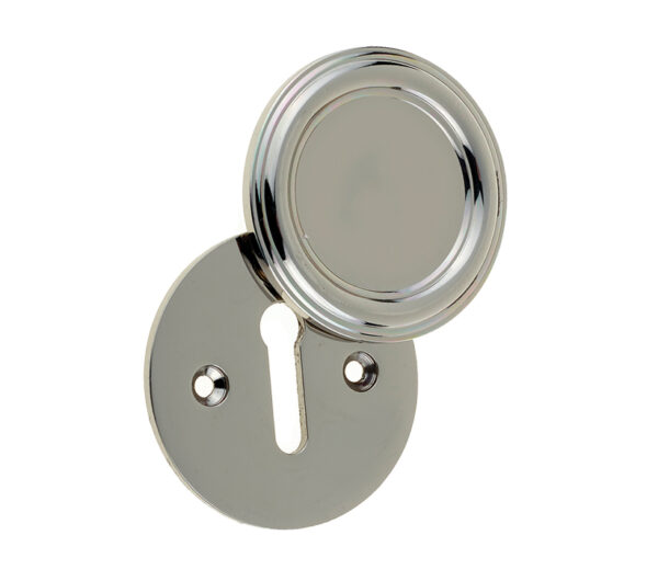 Frelan Hardware Parisian Covered Standard Profile Escutcheon, Polished Nickel