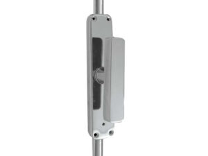 Frelan Hardware Locking Espagnolette Bolt With Square Handle, Polished Chrome