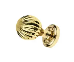 Clarisse Mortice Door Knob Polished Brass