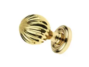 Clarisse Mortice Door Knob Polished Brass