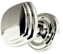 Piazza Mortice Door Knob Polished Chrome On Round Rose