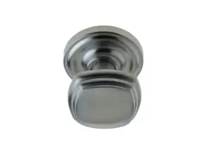 Piazza Mortice Door Knob Satin Chrome On Round Rose