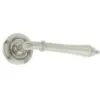 Camille Door Handle On Rose Satin Nickel