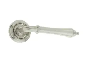 Camille Door Handle On Rose Satin Nickel