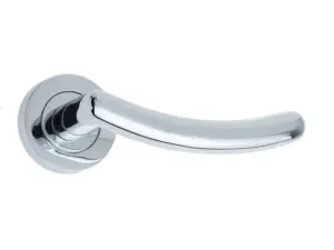 Mailand Door Handle On Rose Polished Chrome