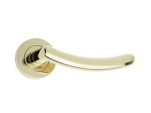 Mailand Door Handle On Rose Pvd Brass