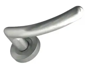 Mailand Door Handle On Rose Satin Chrome