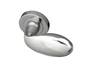 Frelan Hardware Paja Club Door Handles On Round Rose, Polished Chrome (Sold In Pairs)